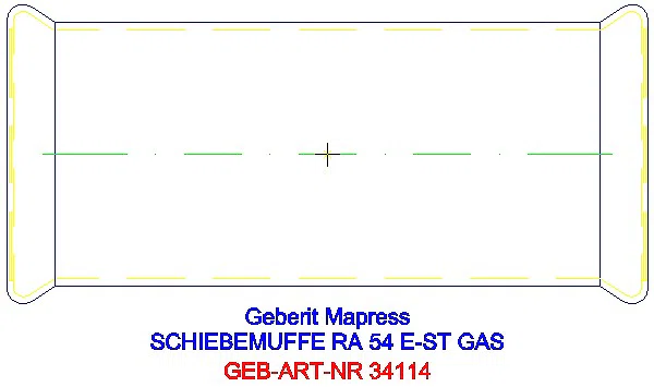 GE Mapress Edelstahl Schiebemuffe d54 (Gas)_34114_G