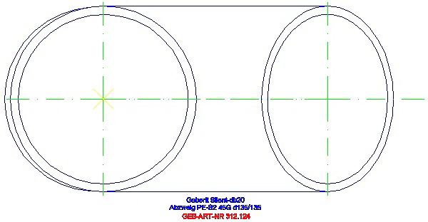 GE Silent-db20 Abzweig 45Gr d135/135_312.124.14.1_G