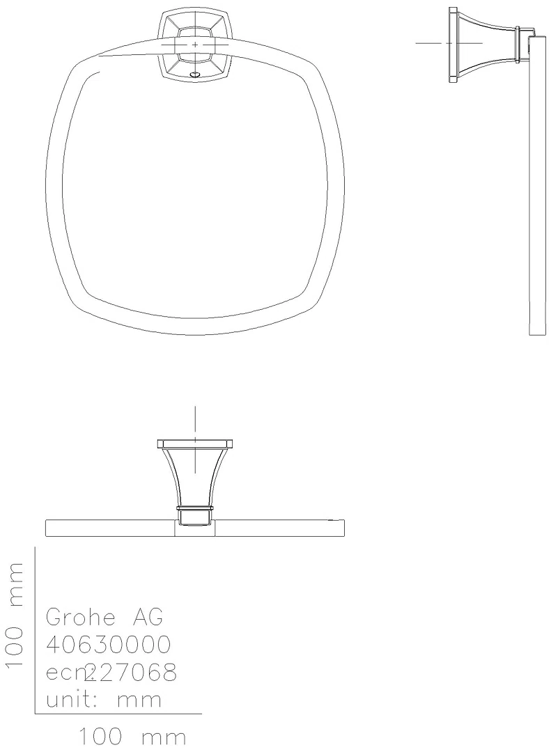 GROHE Handtuchring Grandera 40929 chrom/gold