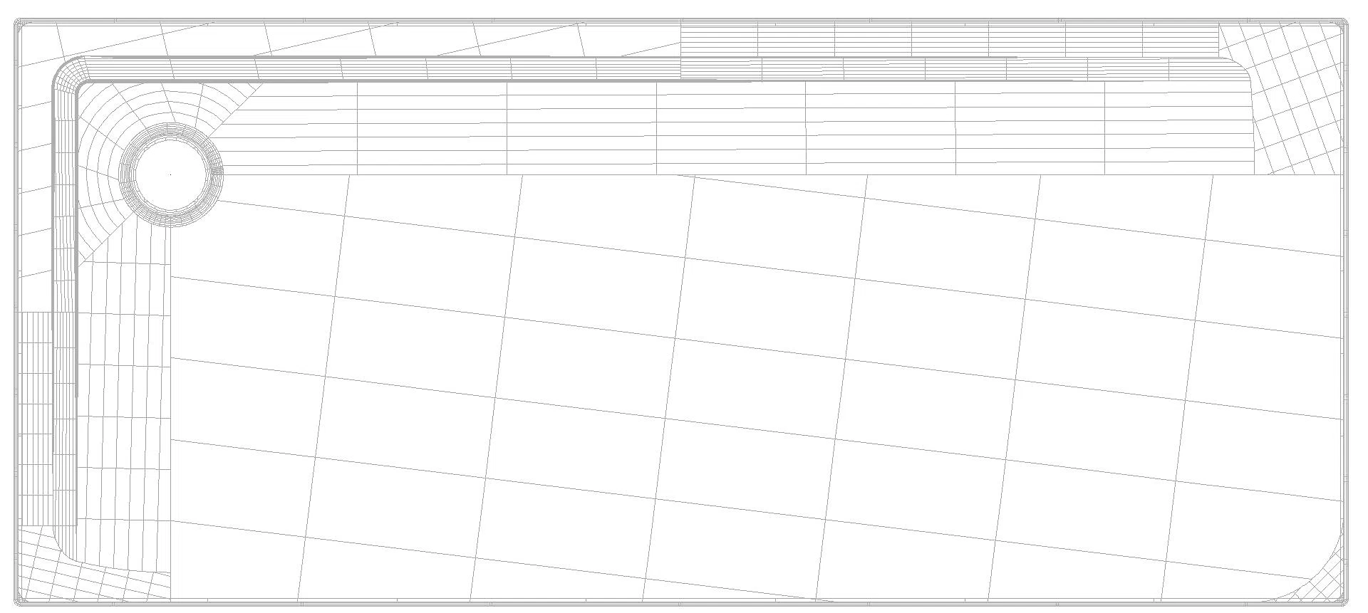 KALDEWEI SUPERPLAN Duschfläche, 750x1700x32 mm, Modell-Nr: 1839-1