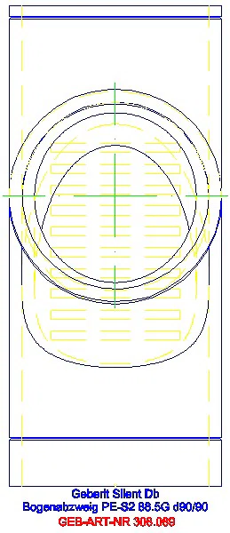 GE Silent-db20 Bogenabzweig 88,5Gr d90/90_308.089.14.1_L
