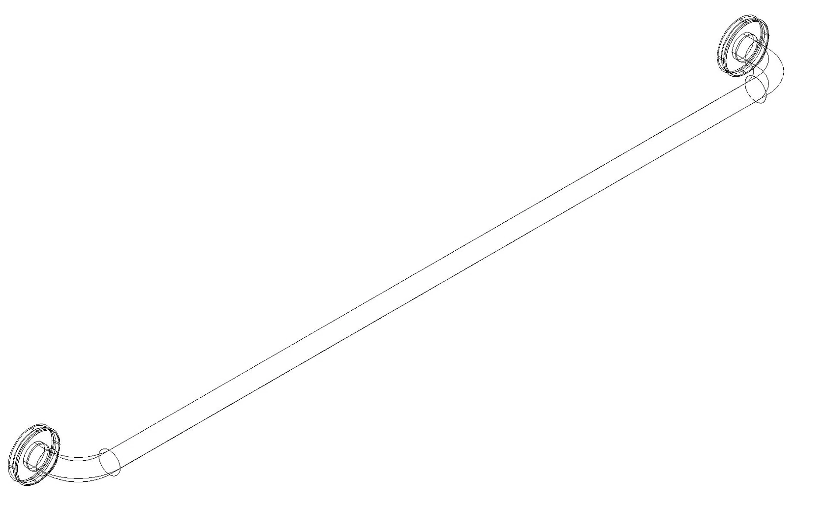 HEWI Haltegriff Ser 801 d:33, AM:1100mm, BM211.2 stahlblau