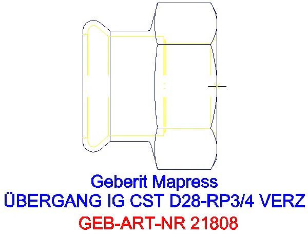 GE Mapress C-Stahl Übergang mit IG d28-Rp3/4 verzinkt_21808_G