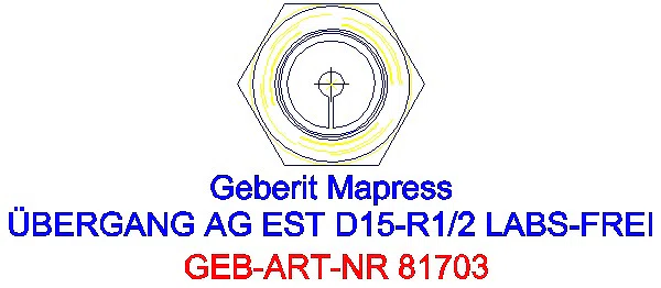 GE Mapress Edelstahl Übergang mit AG (LABS-frei) d15-R1/2_81703_L