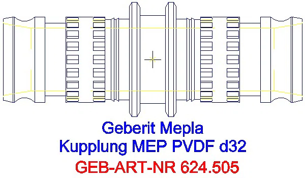 GE Mepla Kupplung PVDF d32_624.505.00.5_A