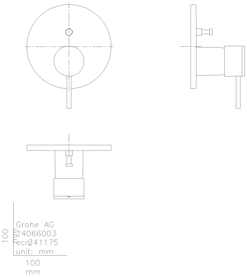 GROHE EH-Wannenbatterie Atrio 24355 FMS für 35604 satin graphite