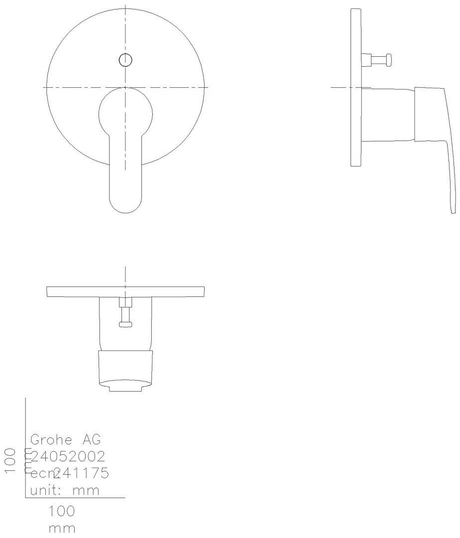 GROHE EH-Wannenbatterie Eurostyle C 24052_2 FMS für Rapido SmartBox chrom