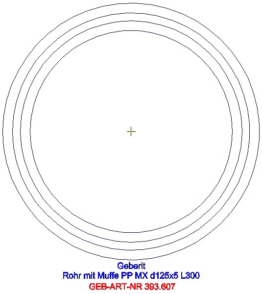 GE Silent-Pro Rohr mit Muffe d125mm L300cm_393.607.14.1_A