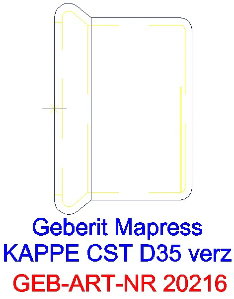 GE Mapress C-Stahl Kappe d35 verzinkt_20216_A