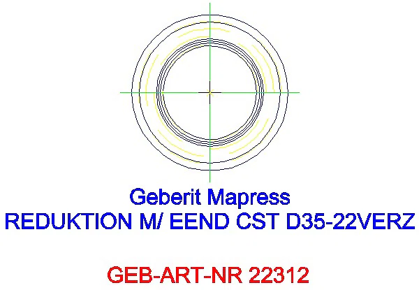 GE Mapress C-Stahl Reduktion mit Einschubende d35-22 verzinkt_22312_A