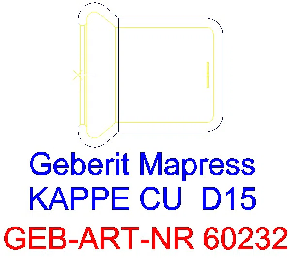 GE Mapress Kupfer Kappe d15_60232_G