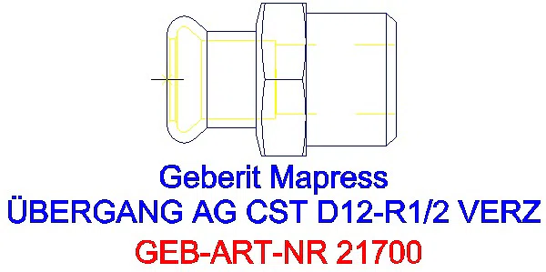 GE Mapress C-Stahl Übergang mit AG d12-R1/2 verzinkt_21700_A