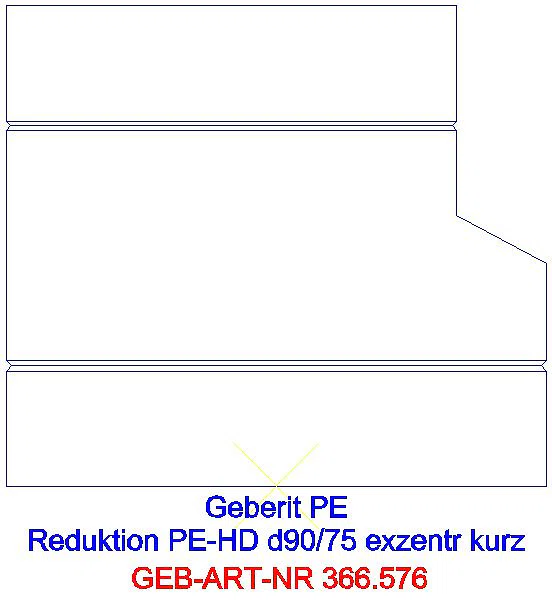 GE PE Reduktion exzentrisch kurz d90/75_366.576.16.1_A