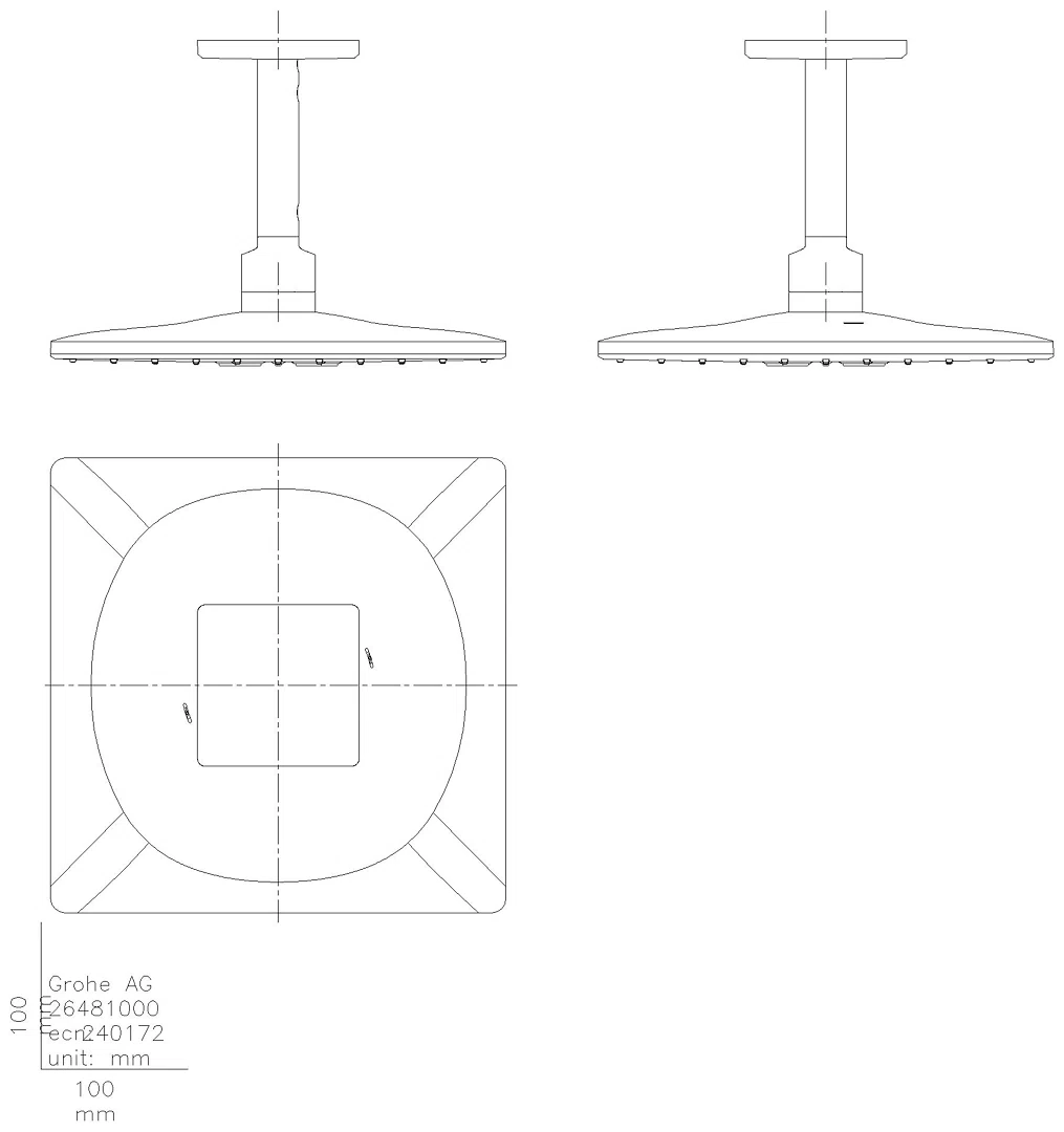GROHE Kopfbrauseset Rainshower 310 SmartActive Cube 26481 DA phantom black