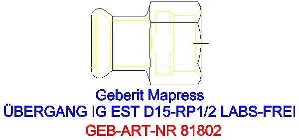 GE Mapress Edelstahl Übergang mit IG (LABS-frei) d15-Rp1/2_81802_G