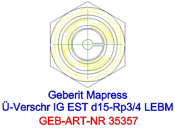 GE Mapress Edelstahl Übergangsverschr. mit IG ÜM aus ESt d15-Rp3/4_35357_L