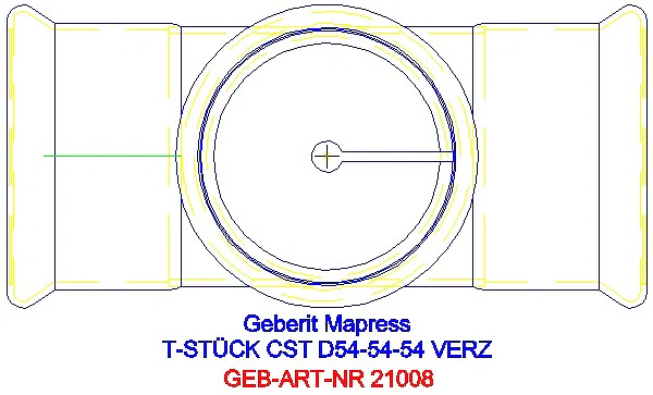 GE Mapress C-Stahl T-Stück egal d54-54-54_21008_G