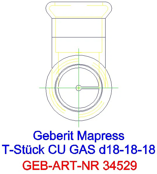 GE Mapress Kupfer T-Stück egal (Gas) d18-18-18_34529_L