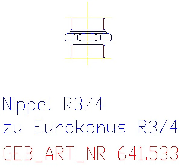 GE Übergang Eurokonus mit AG Ms G3/4-EuG3/4_641.533.00.1_A