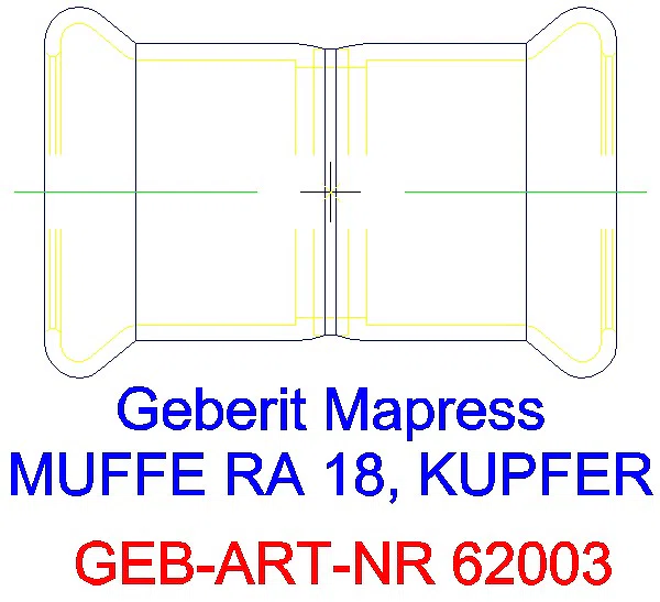GE Mapress Kupfer Muffe d18_62003_A