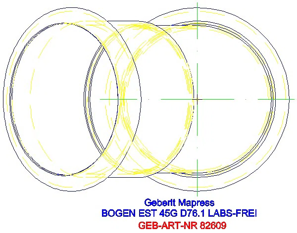 GE Mapress Edelstahl Bogen 45Gr d76,1 (LABS-frei)_82609_G