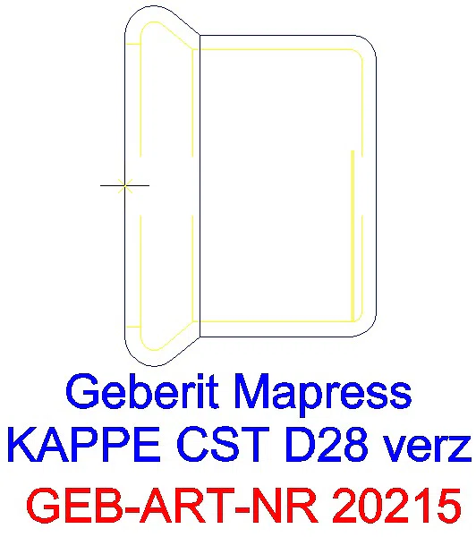 GE Mapress C-Stahl Kappe d28 verzinkt_20215_A