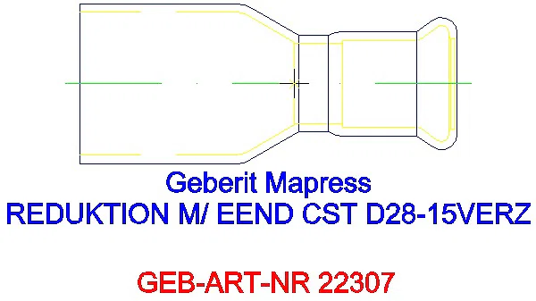 GE Mapress C-Stahl Reduktion mit Einschubende d28-15 verzinkt_22307_L
