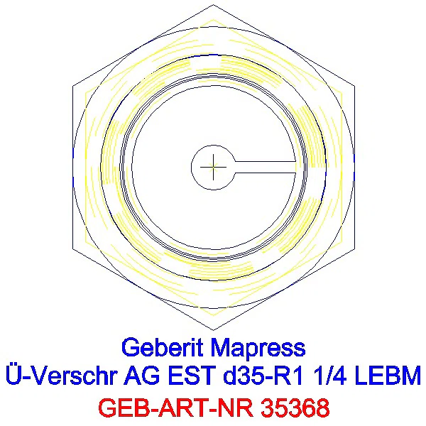 GE Mapress Edelstahl Übergangsverschr. mit AG ÜM aus ESt d35-R1 1/4_35368_L