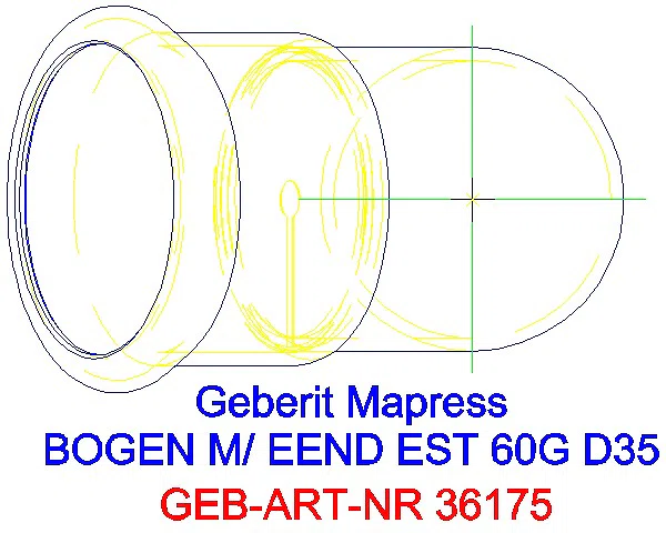 GE Mapress Edelstahl Bogen 60Gr d35 mit Einschubende_36175_G