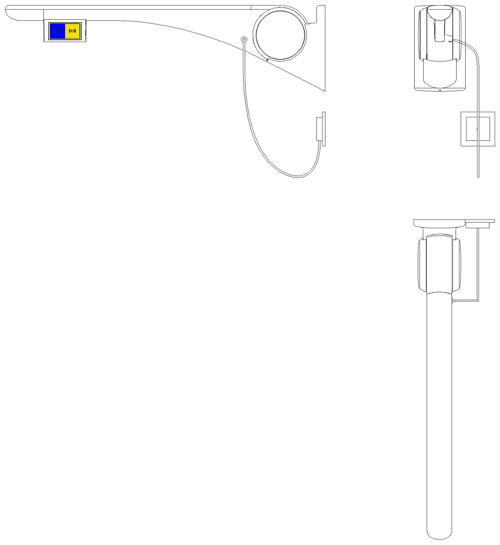 HEWI Stützklappgriff Basic,750 mm,rechts Spül/FT(E-Ausf.) anthr hgl-atm