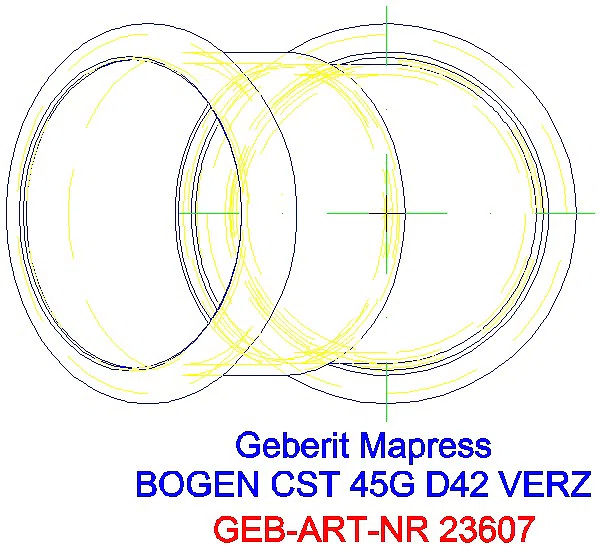 GE Mapress C-Stahl Bogen 45 Gr d42 verzinkt_23607_G