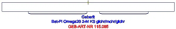 GE BetPl. Omega20, für 2-Mengen-Sp. schwarz/glanzchrom/schwarz_115.085.KM.1_G