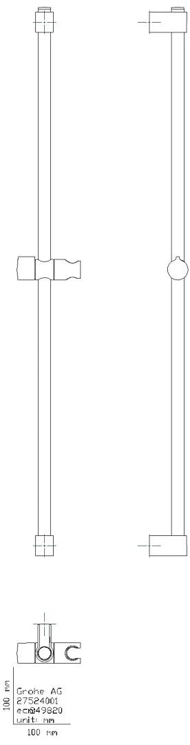 GROHE Brausestange Tempesta 27524_1 900mm matt black