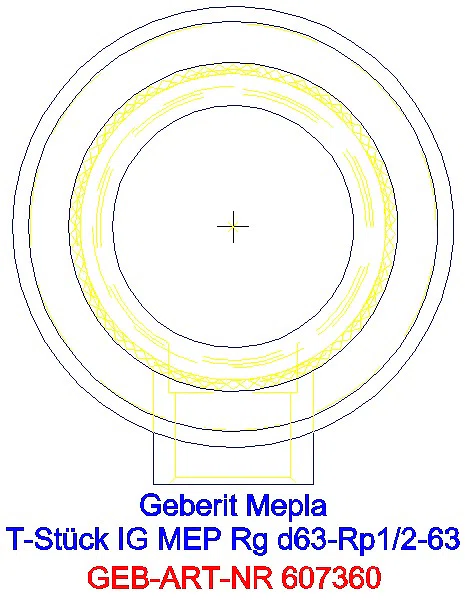 GE Mepla T-Stück mit IG Rg d63-Rp1/2-63_607.360.00.5_L