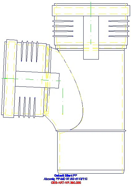 GE Silent-PP Bogenabzweigung 87,5Gr d110/110_390.555.14.1_A