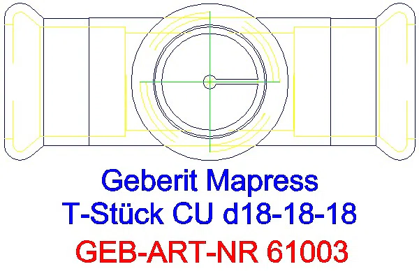 GE Mapress Kupfer T-Stück egal d18-18-18_61003_G