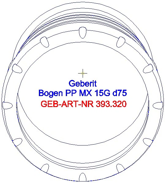 GE Silent-Pro Bogen 15Gr d75mm_393.320.14.1_G