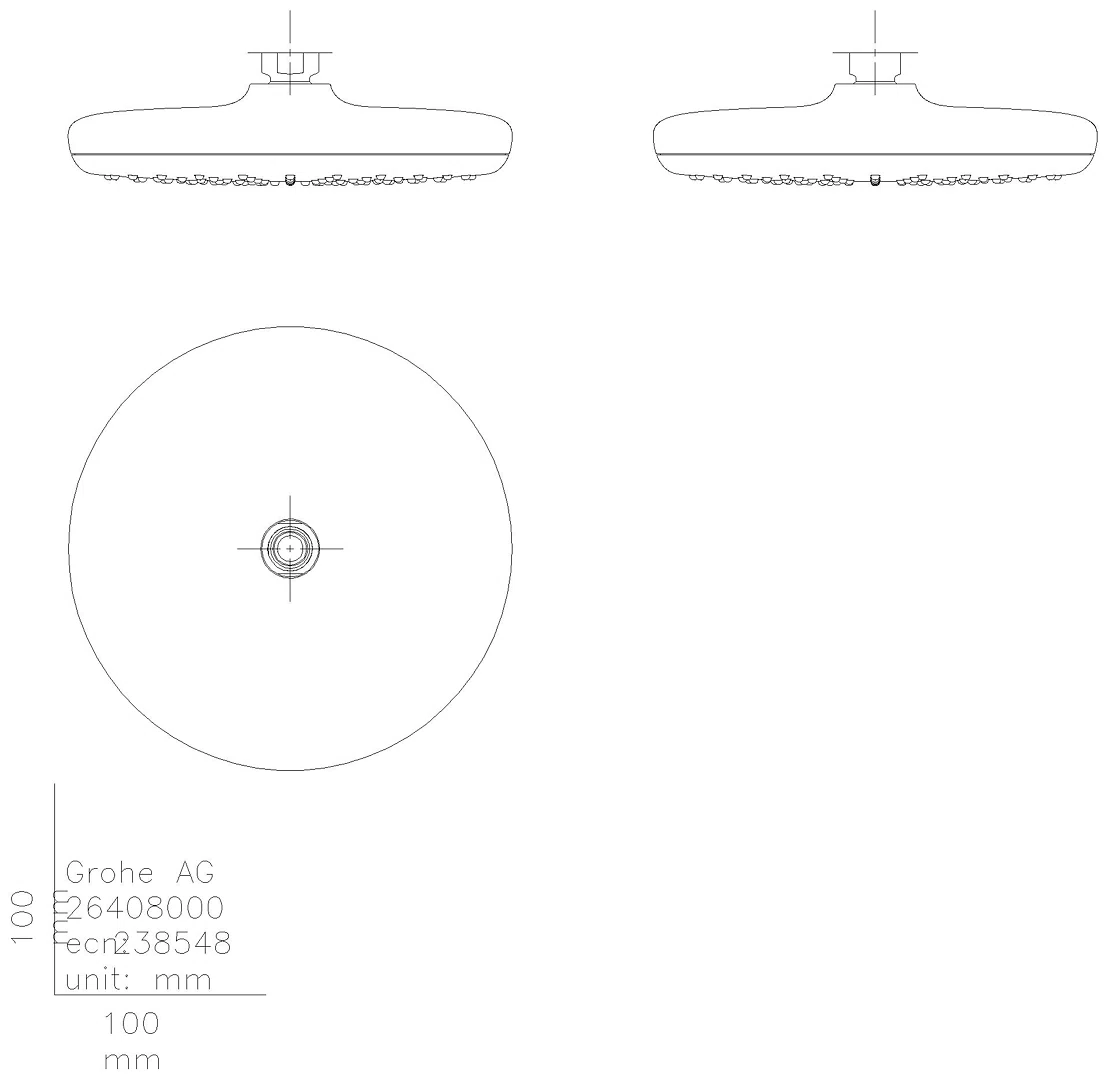 GROHE Kopfbrause Tempesta 210 26410 1 Strahlart 8,5l/min chrom