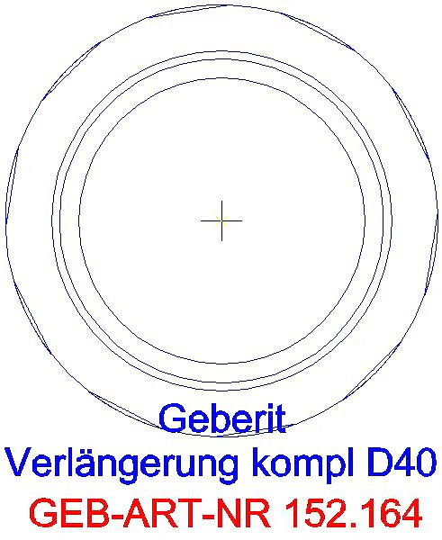 GE Anschlussstutzen mit Quetschverschraubung d40 L:25cm_152.164.11.1_G