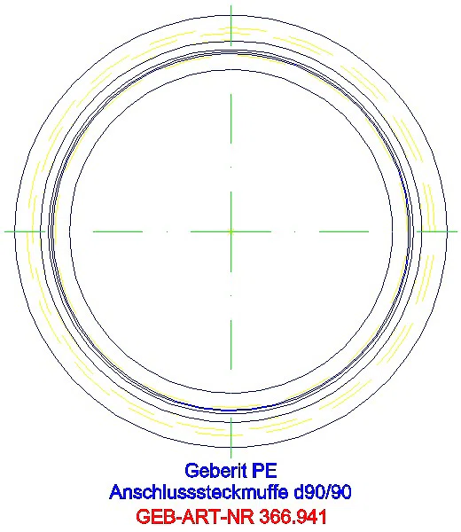 GE PE Anschlusssteckmuffe mit Lippendichtung d90/90_366.941.16.1_G