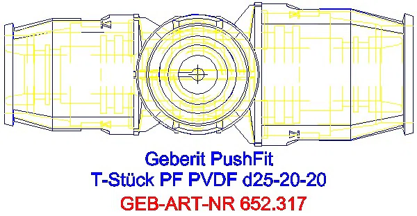 GE PushFit T-Stück reduziert PVDF d25-20-20_652.317.00.1_G