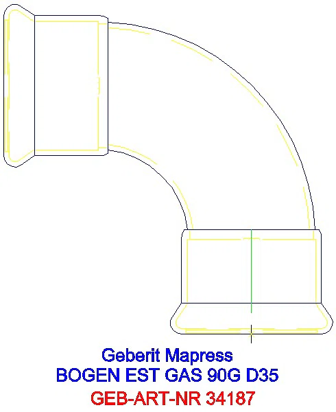 GE Mapress Edelstahl Bogen 90Gr d35 (Gas)_34187_A