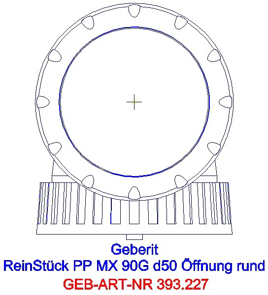 GE Silent-Pro Reinigungsstück d50 90Gr mit runder Serviceöffnung_393.227.14.1_G