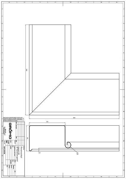 Verzinkter Rinnenwinkel Kastenform Inneneck 333 tiefgezogen , #Art.Nr. 50318