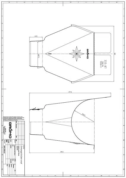 Kupfer Einhangstutzen oval 333/87 mit Stern, #Art.Nr. 60448