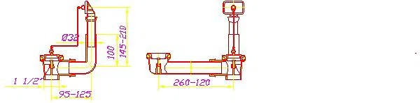 DALLMER Ab- und Überlauf-Set 024 U, 1 1/2"