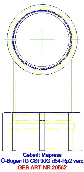 GE Mapress C-Stahl Übergangsbogen 90Gr mit IG d54-Rp2 verzinkt_20562_A