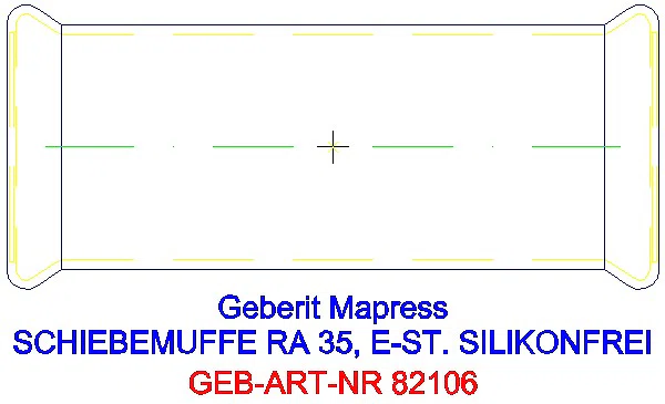 GE Mapress Edelstahl Schiebemuffe d35 (LABS-frei)_82106_G