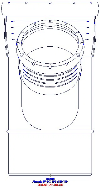 GE Silent-Pro Abzweig 45Gr d160/110_393.735.14.1_A