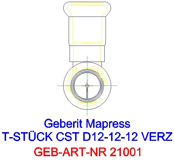 GE Mapress C-Stahl T-Stück egal d12-12-12_21001_L
